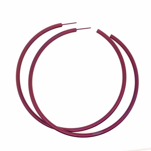 Extra Large Brown Round Hoop Earrings